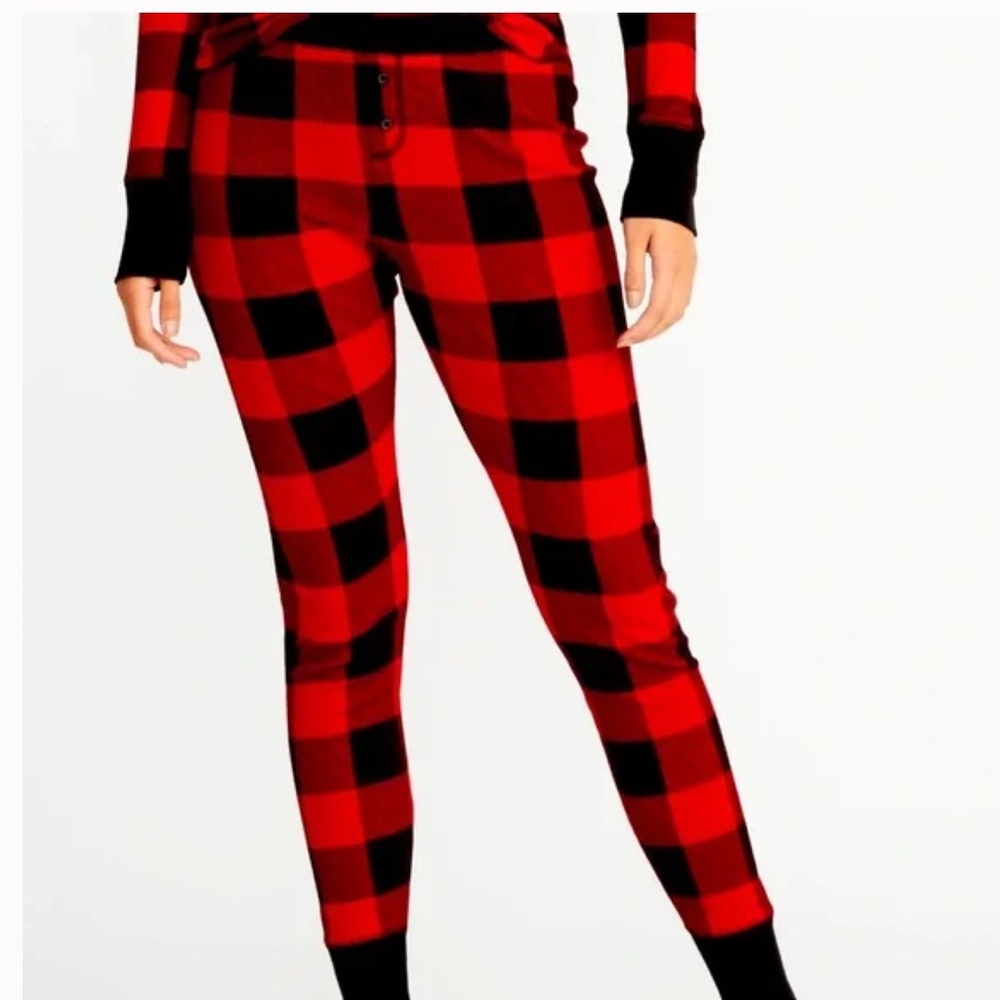 Old navy womens PJ pants red gingham jogger pants